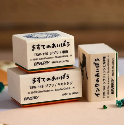 Beverly x Studio Ghibli - Rubber Stamp - Kiki's Delivery Service - Kiki & Jiji Wreath
