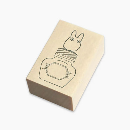 Beverly x Studio Ghibli - Rubber Stamp - My Neighbor Totoro - Small Totoro and Ink Bottle