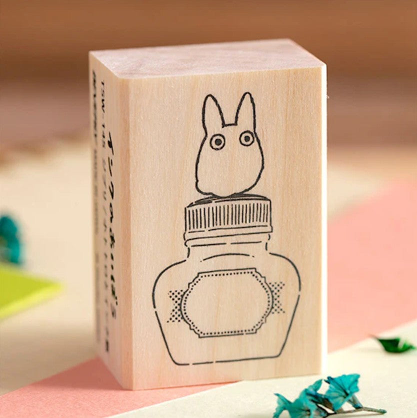 Beverly x Studio Ghibli - Rubber Stamp - My Neighbor Totoro - Small Totoro and Ink Bottle