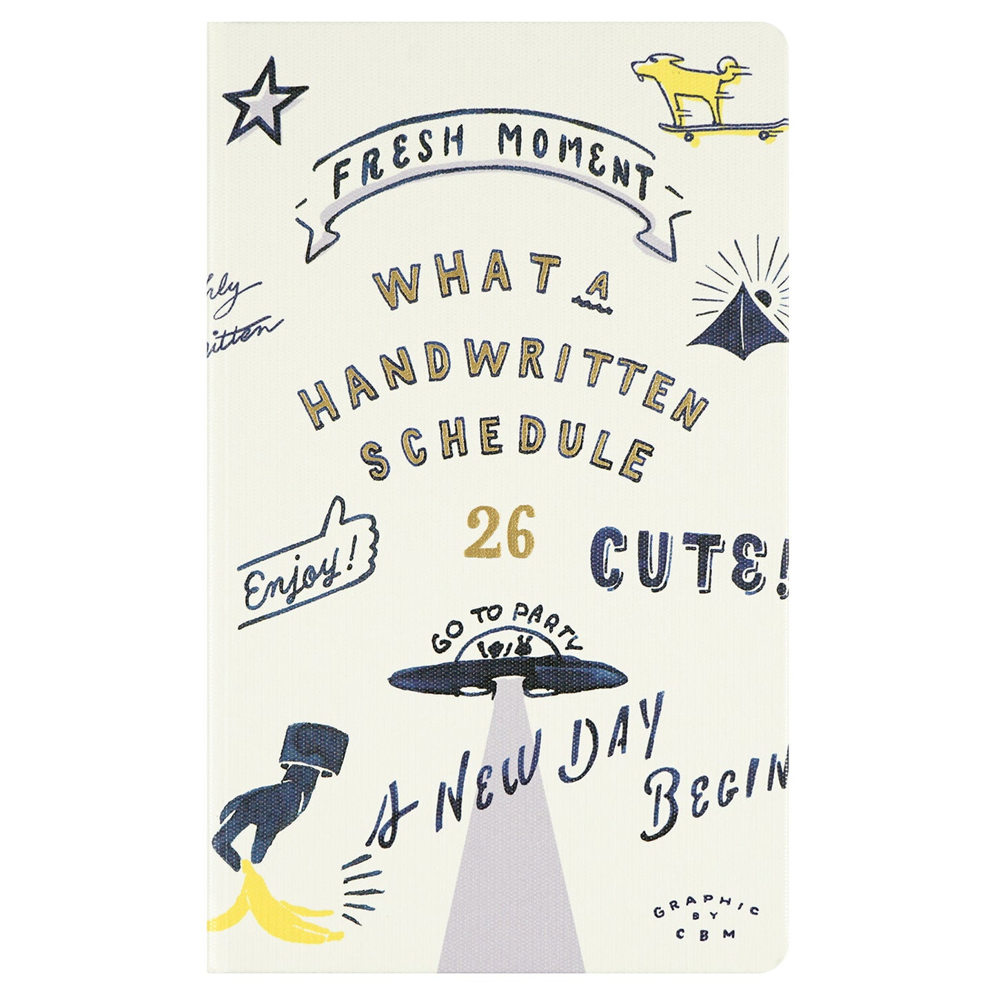 Greeting Life - CHALKBOY 2026 Hardcover Daily Planner - White