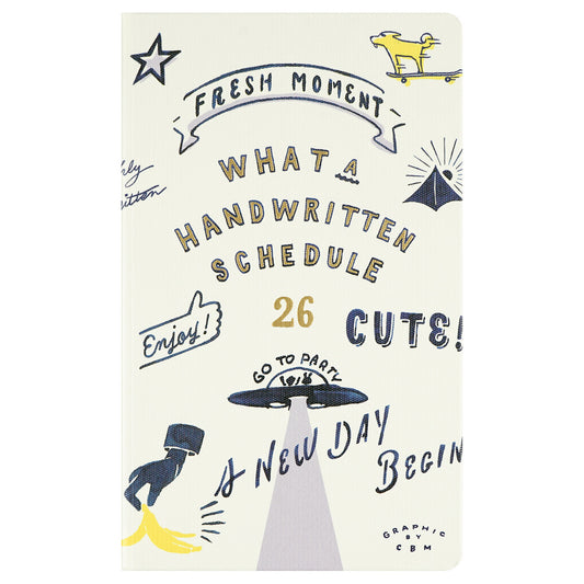 Greeting Life - CHALKBOY 2026 Hardcover Daily Planner - White