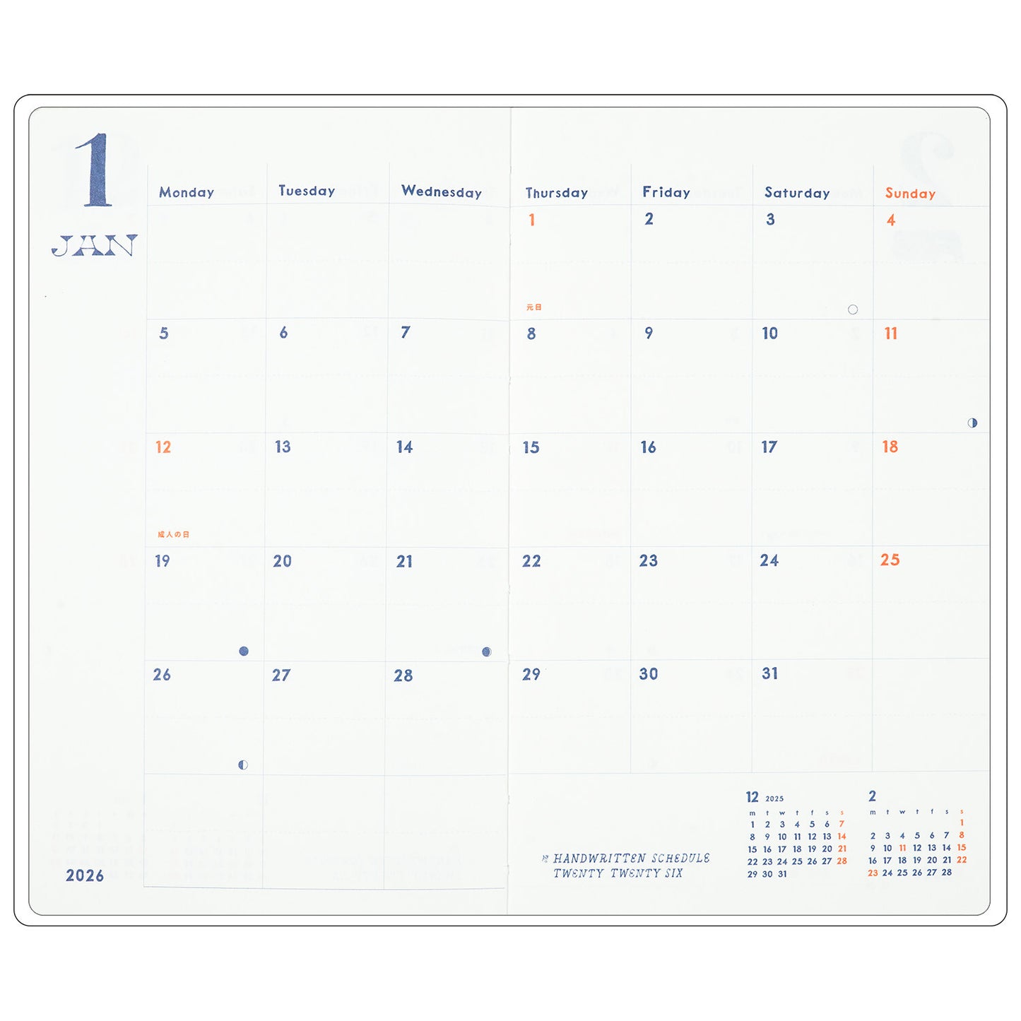 Greeting Life - CHALKBOY 2026 Hardcover Daily Planner - Green