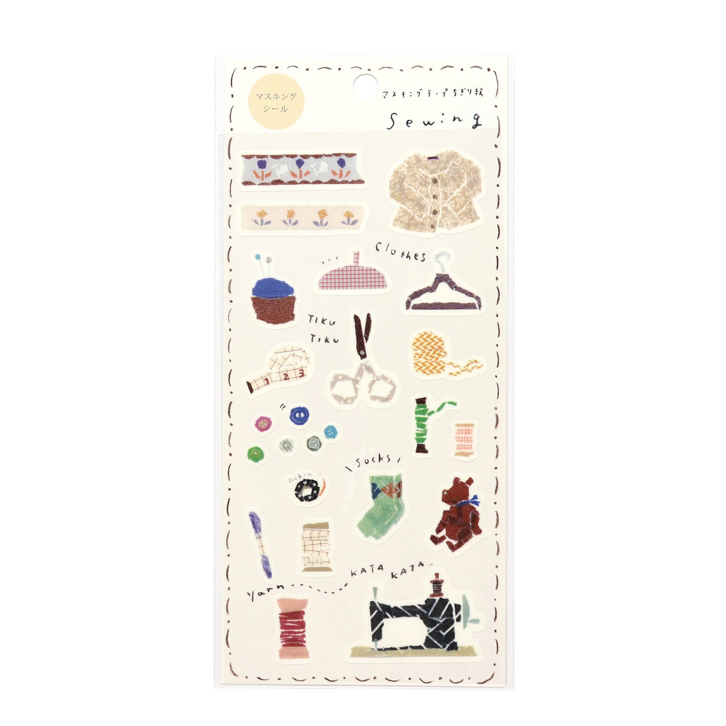 Kamiiso Co. - Sticker Sheet - Miki Tamura - Sewing