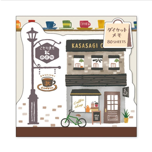 Kotorimachi Shogenai Die-cut Notepad - Coffee Shop