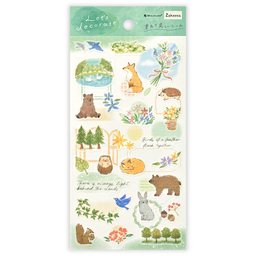 NB Co. Ltd. - Deco Time Layering Stickers - Forest Animals