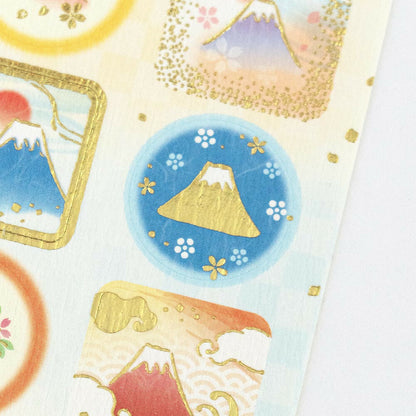 NB Co. Ltd. - Gold Foil Stickers - Mount Fuji