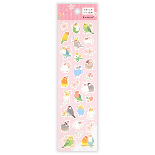 NB Co. Ltd. - Sticker Sheet - Playing in Spring (Sakura and Birds)
