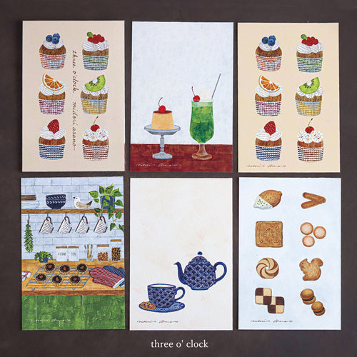 Cozyca - Postcard Book - Midori Asano - Three O'Clock