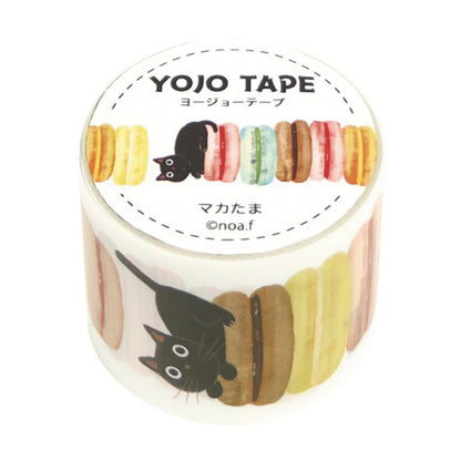 Noa.family - Yojo Tape - Black Cat and Macarons