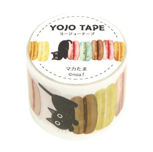 Noa.family - Yojo Tape - Black Cat and Macarons