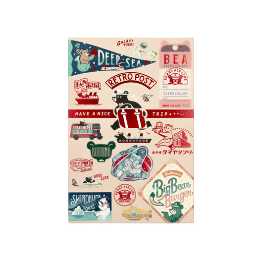 OB1 - Foil-Stamped Postcard - Bear's Travels