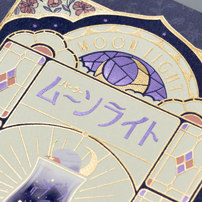 OB1 - Foil-Stamped Postcard - Parlor Moonlight