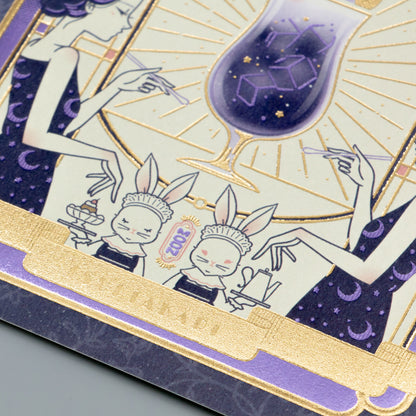 OB1 - Foil-Stamped Postcard - Parlor Moonlight