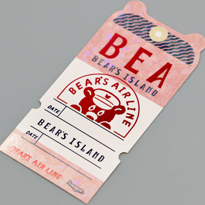 Rokkaku x OB1 - Retro Sticker - Bear's Island Ticket