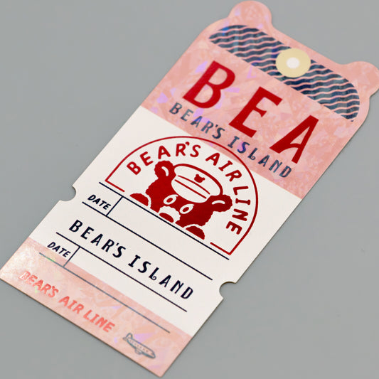 Rokkaku x OB1 - Retro Sticker - Bear's Island Ticket