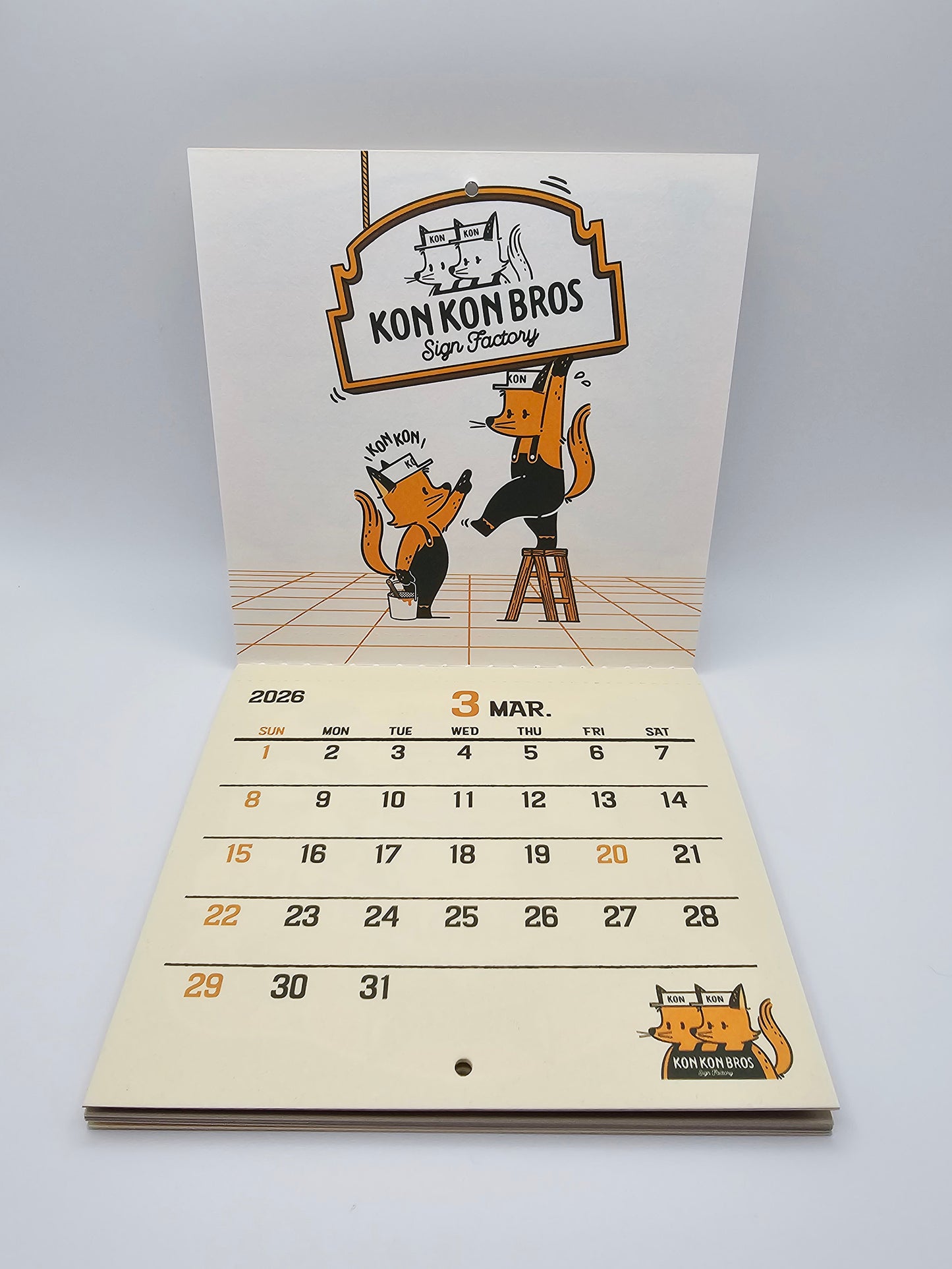 OB1 - 2026 Calendar - Retro Post