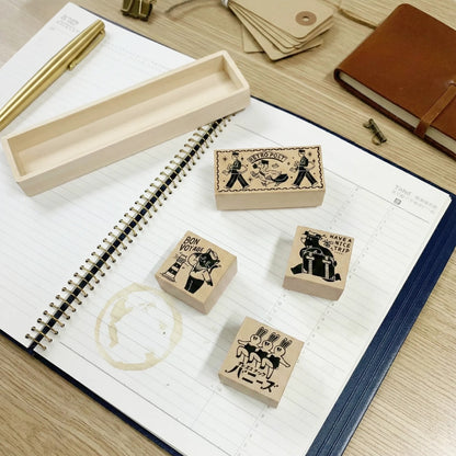 OB1TOY x Sanby - Rubber Stamp Set with Tray - Volume 1