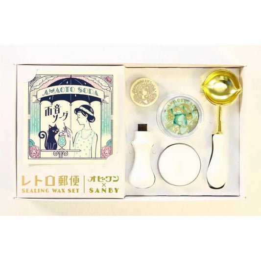 OB1TOY x Sanby - Wax Seal Stamp Set - Amaoto Soda (Rain Sound Soda)