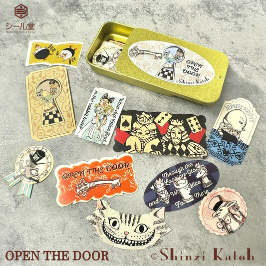 SEAL-DO Shinzi Katoh Flake Stickers - Alice In Wonderland - Open the Door