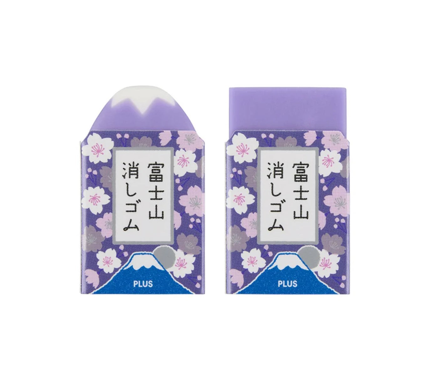 PLUS Mt. Fuji Eraser - Night Cherry Blossoms - Limited Edition Purple