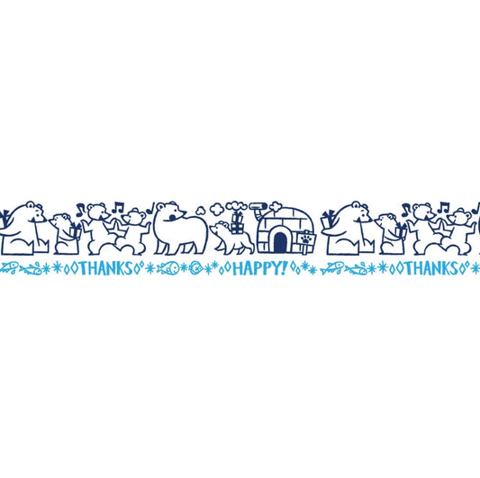 PLUS Mini Deco Roller Stamp - Polar Bears