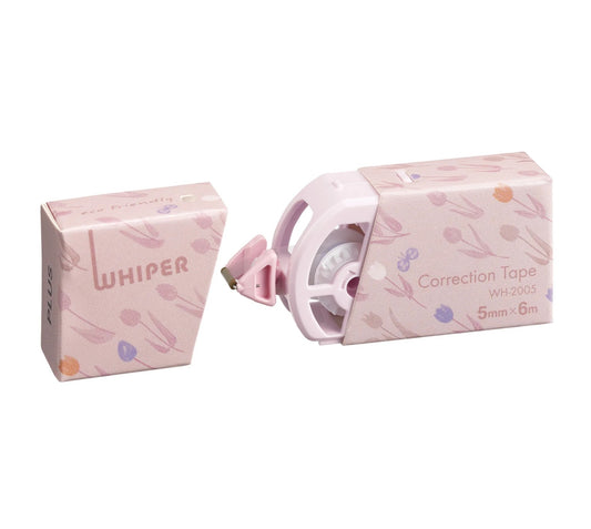 PLUS Eco-Friendly Correction Tape - Pink Blooms