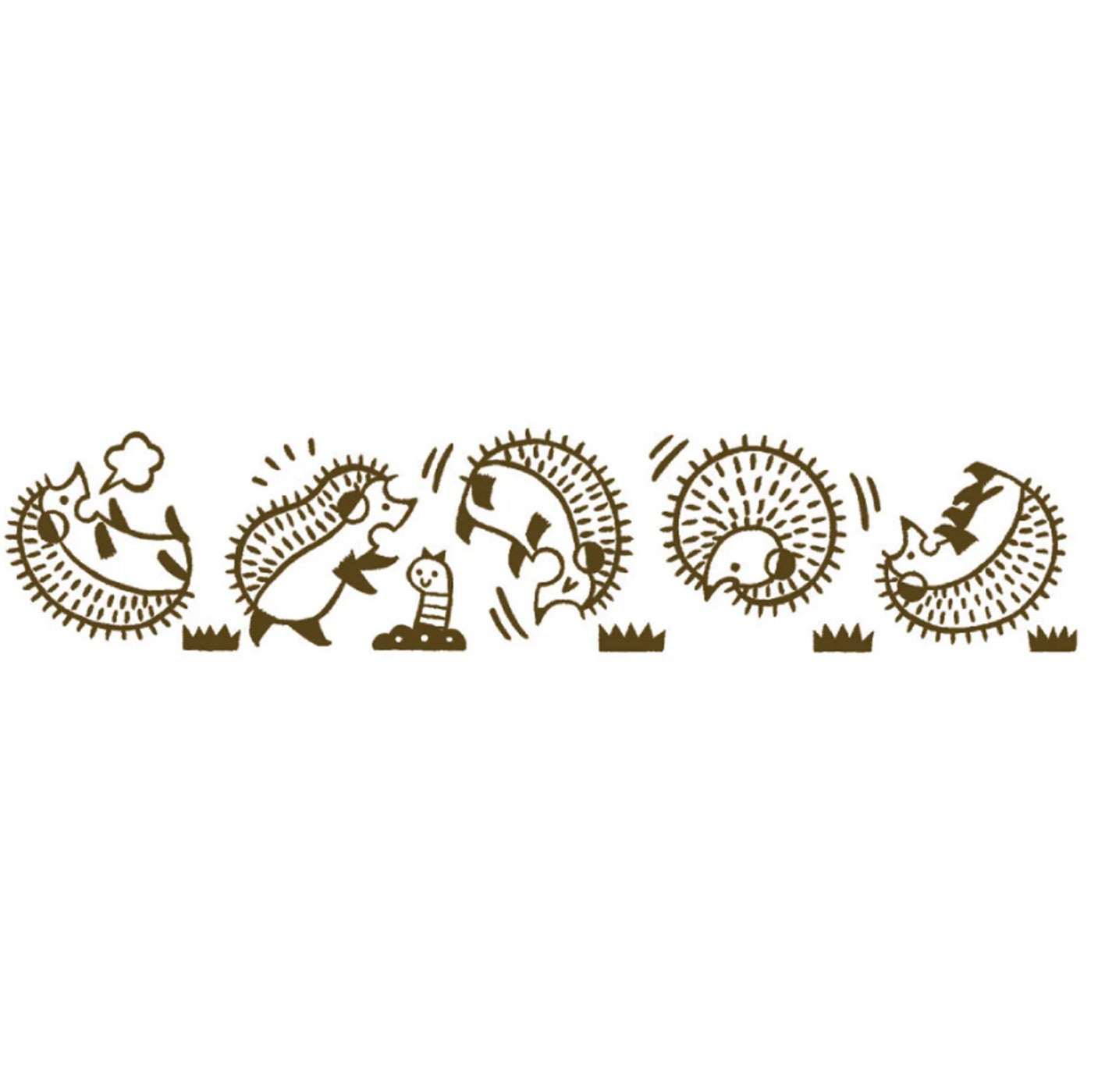 PLUS Mini Deco Roller Stamp - Hedgehogs