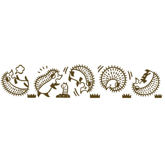 PLUS Mini Deco Roller Stamp - Hedgehogs