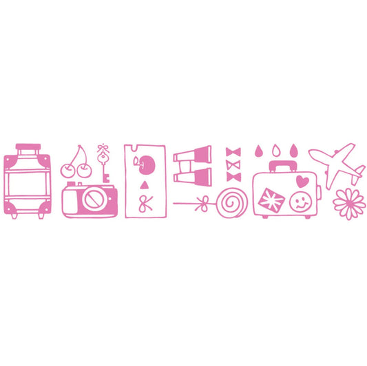 PLUS Mini Deco Roller Stamp - Suitcases