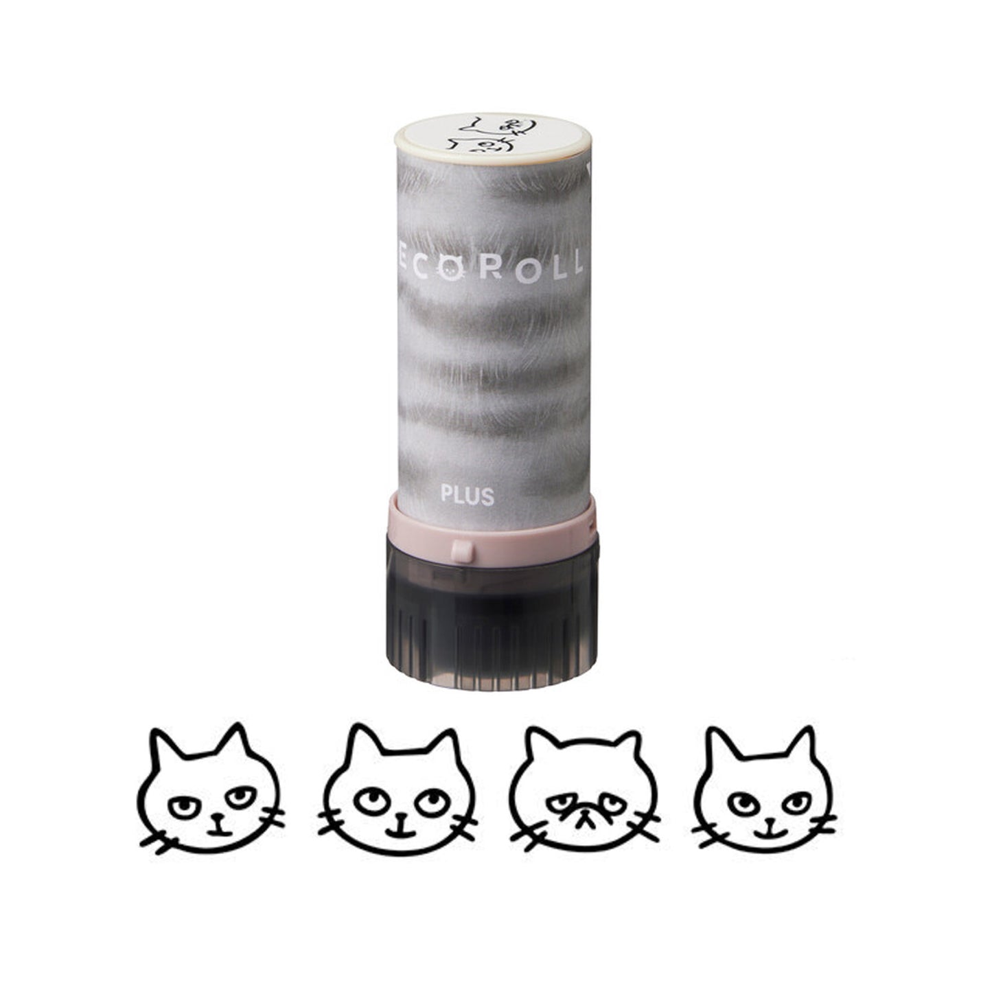 PLUS Deco Roller Stamp - Limited Edition Neko Roll - Cat Face
