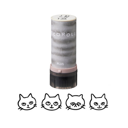PLUS Deco Roller Stamp - Limited Edition Neko Roll - Cat Face
