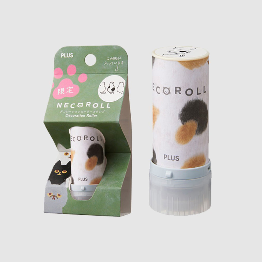PLUS Deco Roller Stamp - Limited Edition Neko Roll - Cat back
