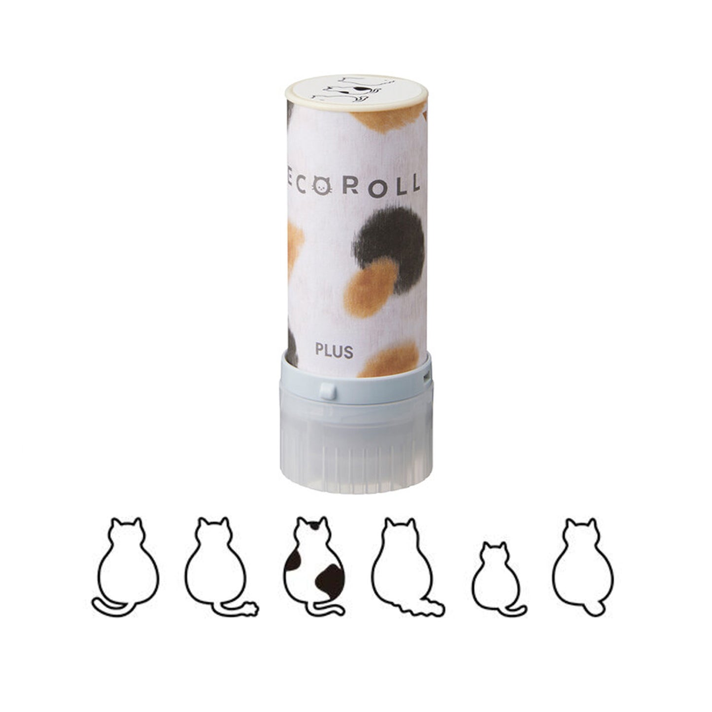PLUS Deco Roller Stamp - Limited Edition Neko Roll - Cat back