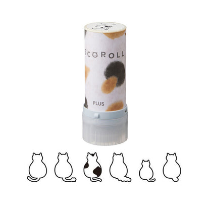PLUS Deco Roller Stamp - Limited Edition Neko Roll - Cat back