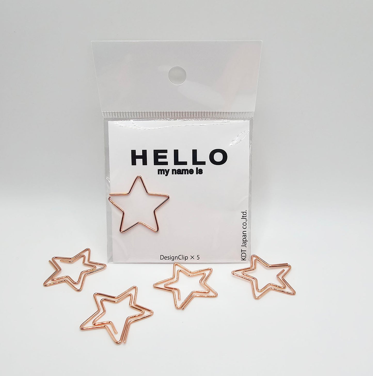 Star-Shaped Paper Clip Set - Rose Gold