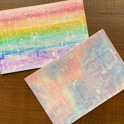 Nouto Nuritakurie - Ink Play Postcard Set - Old Blueprint