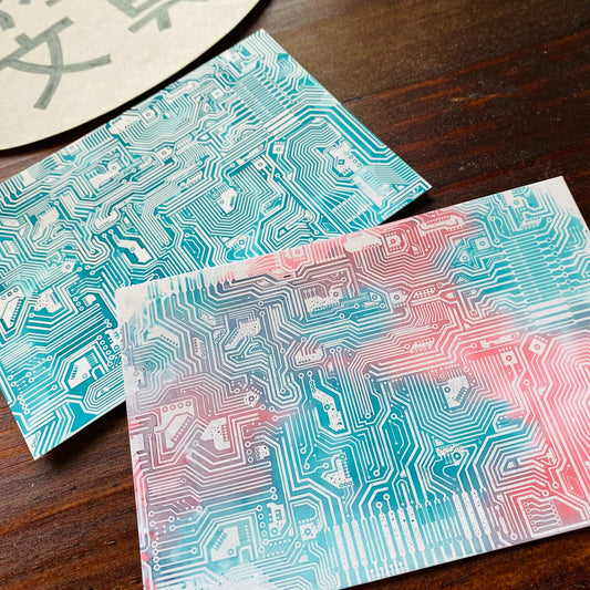 Nouto Nuritakurie - Ink Play Postcard Set - Circuit Board