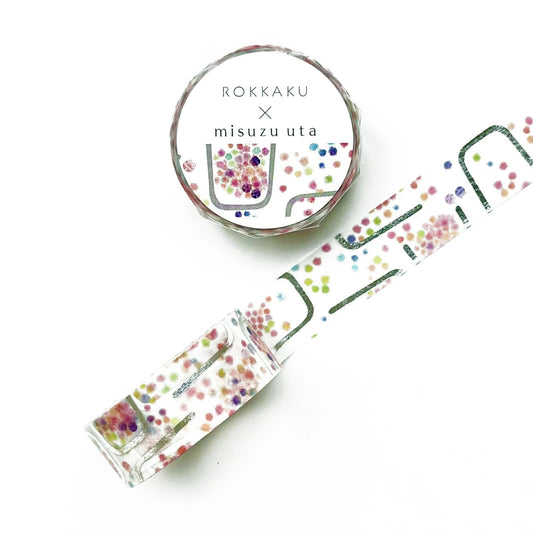 Rokkaku x Misuzu Uta - Foil-Stamped Washi Tape - Dream of Kinmai Sugar