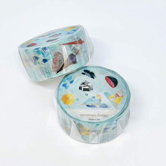 Round Top - Washi Tape - Rainy Fun
