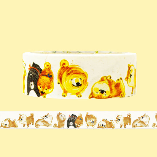 SEAL-DO Shinzi Katoh Banana Paper Washi Tape - Shiba Inu (Dogs)