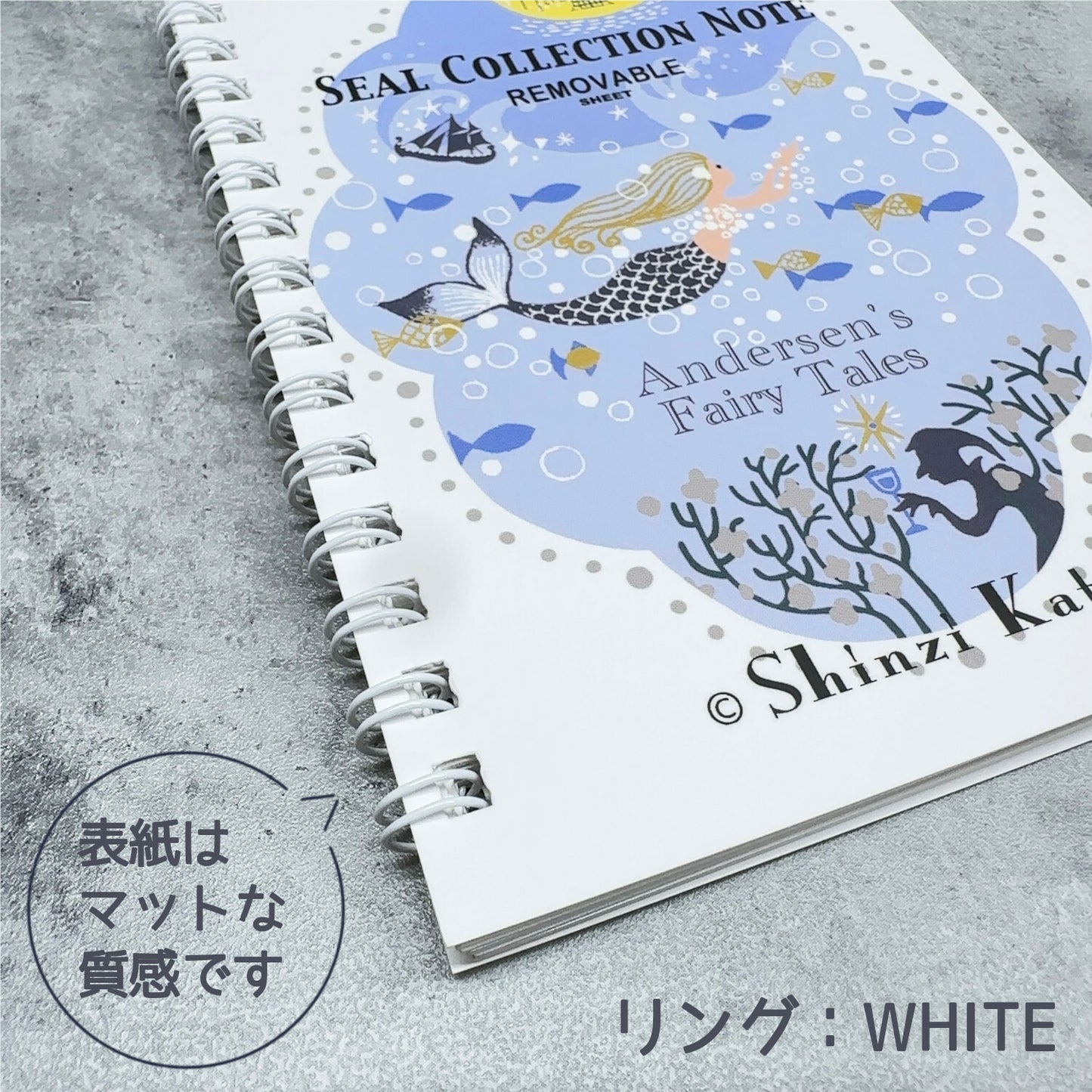 SEAL-DO Shinzi Katoh - Sticker Collection Notebook - Andersen's Fairy Tales (Little Mermaid)