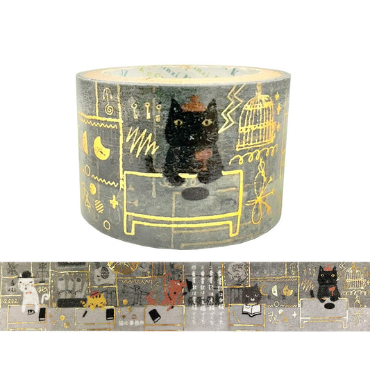 SEAL-DO Shinzi Katoh Washi Tape - Cat's Office (Wide)