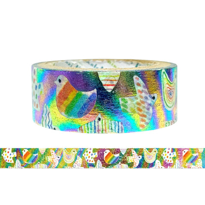 SEAL-DO Shinzi Katoh Washi Tape - Rainbow Bird