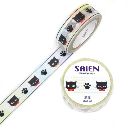 SAIEN - Washi Tape - Black Cat