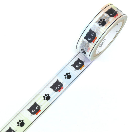SAIEN - Washi Tape - Black Cat