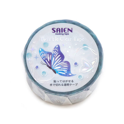 SAIEN - Twinkle Clear Tape - Blue Butterfly