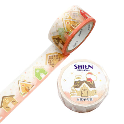 SAIEN - Limited Edition Winter Washi Tape - Gingerbread Houses