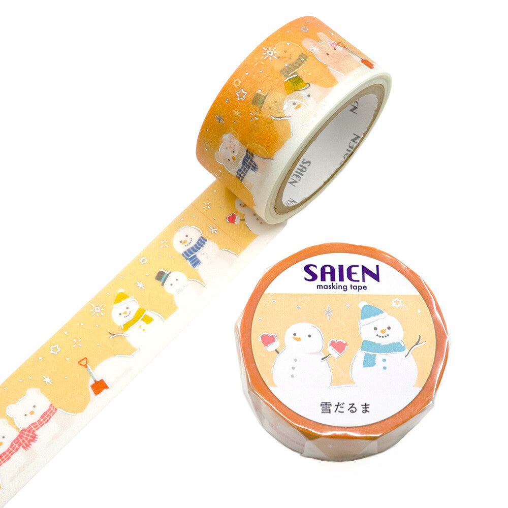 SAIEN - Limited Edition Winter Washi Tape - Snowman