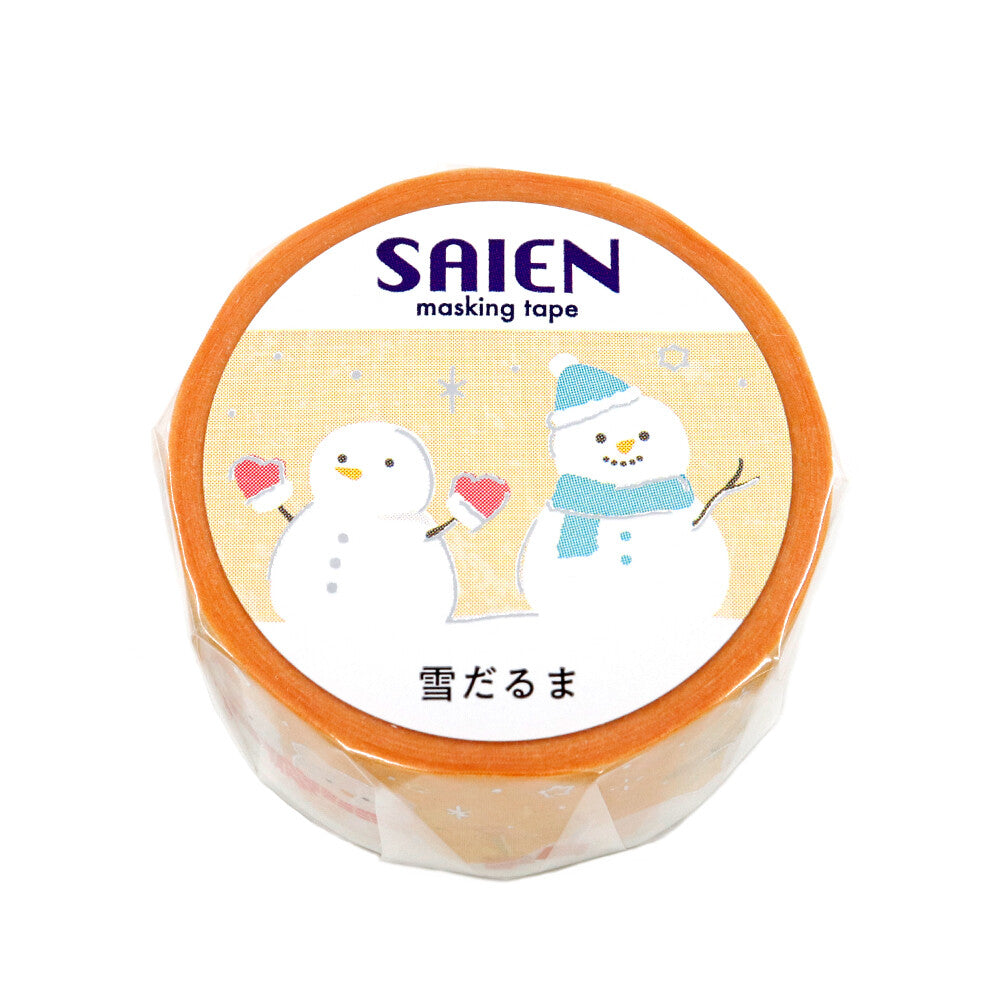 SAIEN - Limited Edition Winter Washi Tape - Snowman