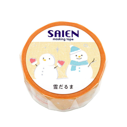 SAIEN - Limited Edition Winter Washi Tape - Snowman